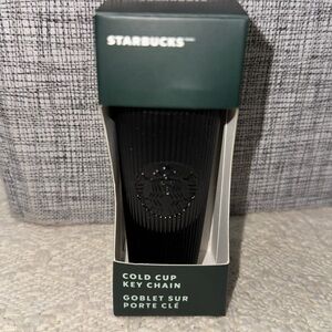 Starbucks 2024 Black Cold Cup Key Chain Ornament Charm Coffee SKU 011148725